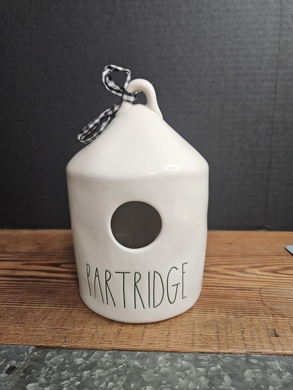 Rae Dunn Ceramic White 'Partridge' Bird House